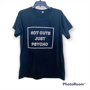 Ladies Black Graphic T-Shirt Size XXXL